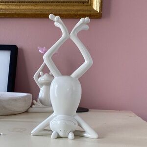 Yoga Frog Ceramic Figurine